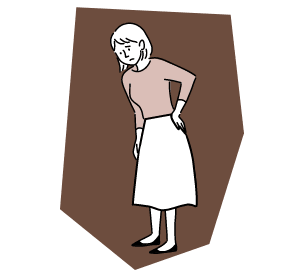 身体が歪んでる